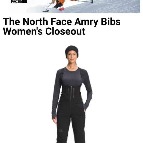 Northface Waterproof, Insulated Ski Pants/ Snow Bibs Womens - Picture 2 of 13